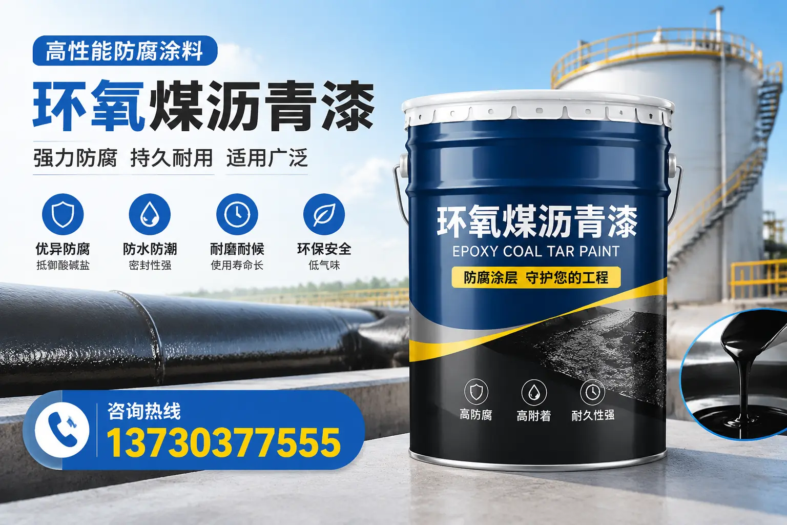 环氧煤沥青漆的耐久性分析,适合萨尔图的使用场景